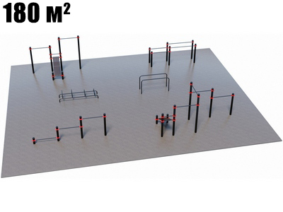 Проект Районная площадка для Воркаут и ГТО 3-5 (12 x 15 м)